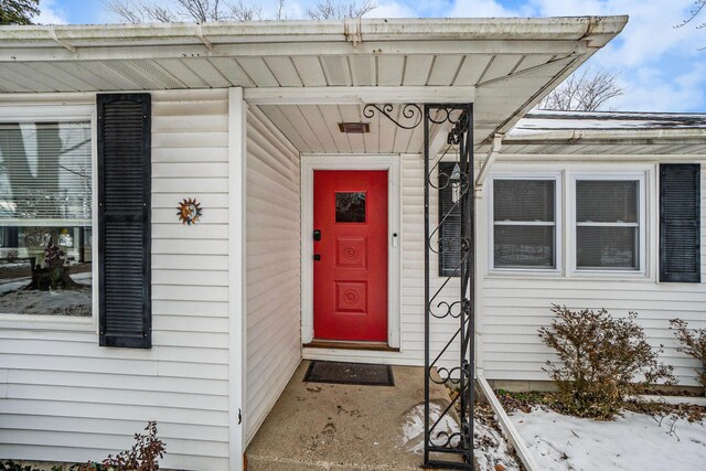 view of doorway to property