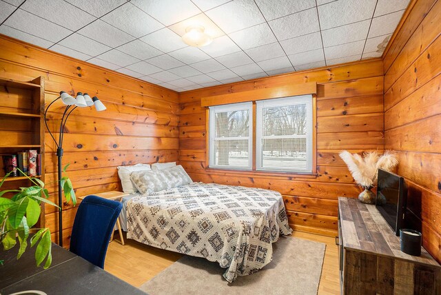 bedroom featuring light hardwood / wood-style flooring