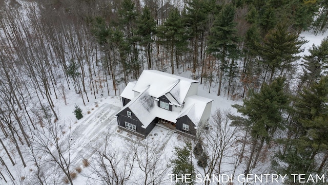 view of snowy aerial view