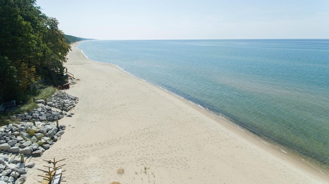 property view of water with a view of the beach