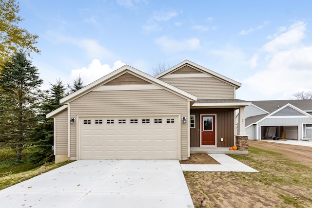 view of front of house featuring a garage