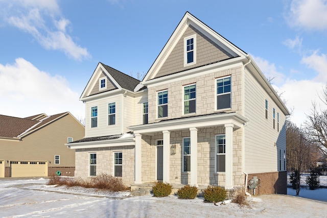 view of front facade featuring a garage