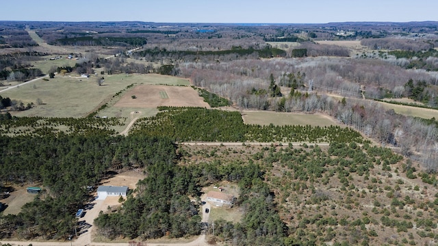 drone / aerial view featuring a rural view