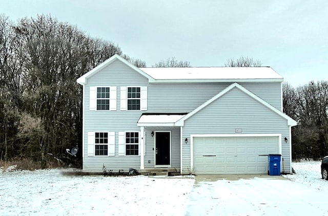 view of front of house featuring a garage