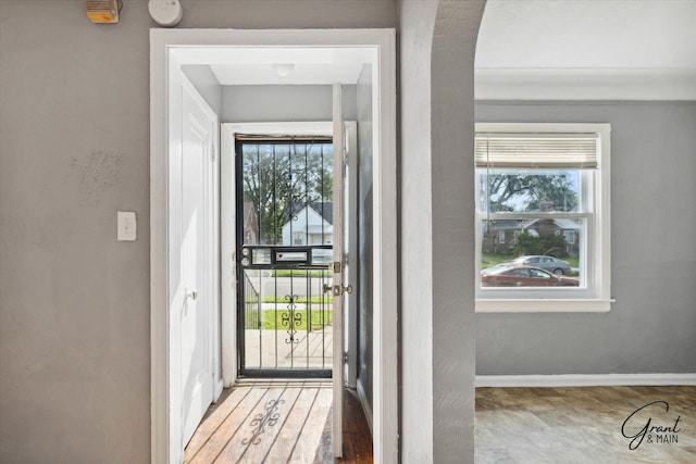 view of doorway to outside