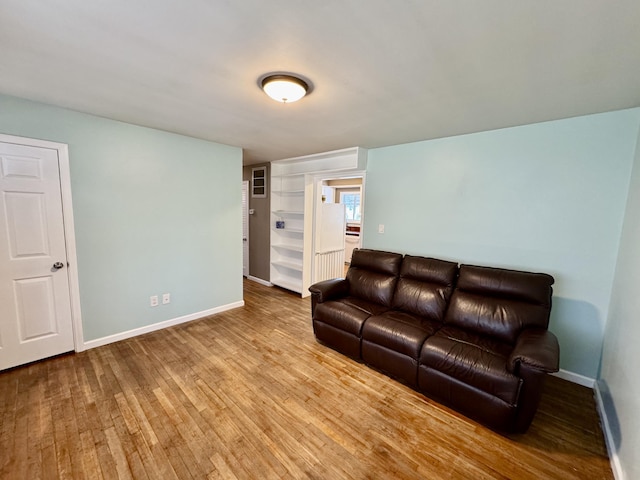 living room featuring hardwood / wood-style flooring