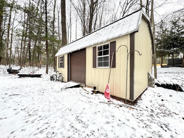 view of snow covered structure