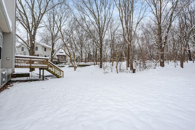 view of snowy yard