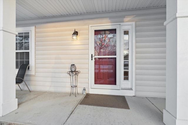 view of doorway to property