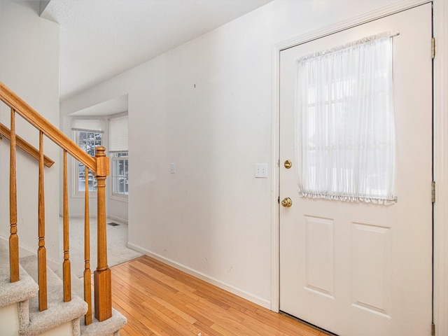 entryway featuring light hardwood / wood-style flooring