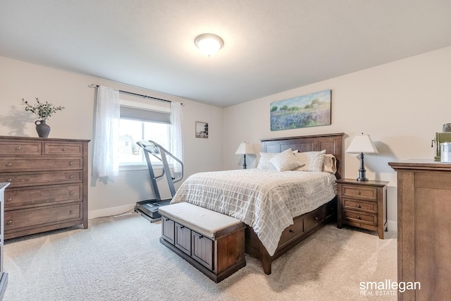 view of carpeted bedroom