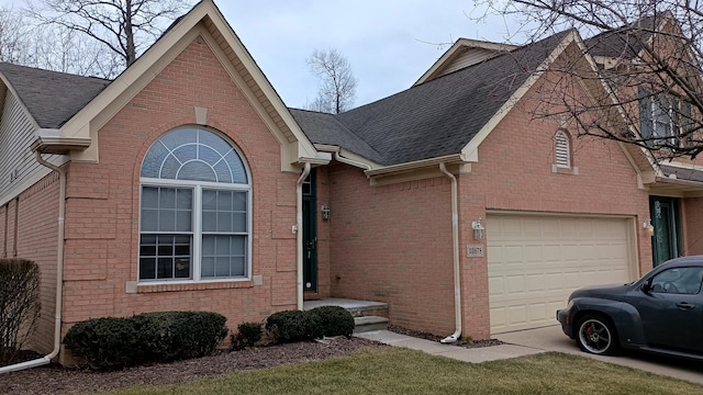 view of front of house featuring a garage