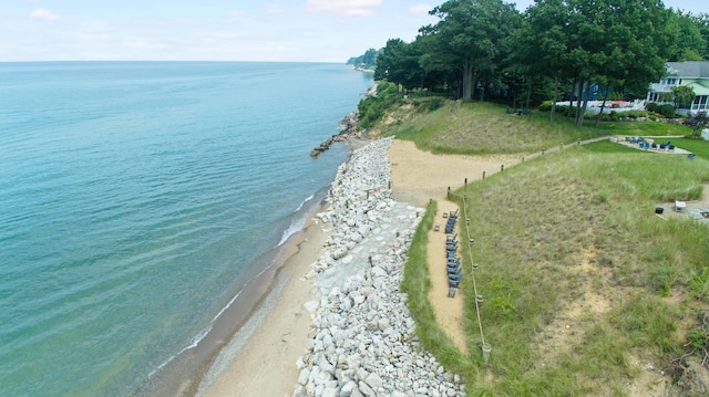 property view of water with a view of the beach