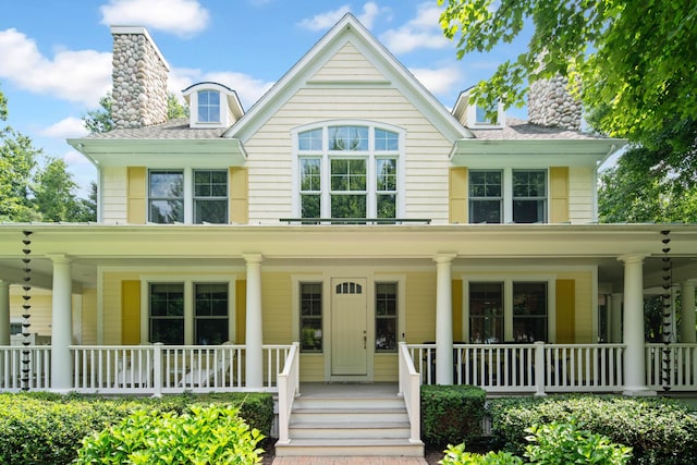 view of front of home with a porch