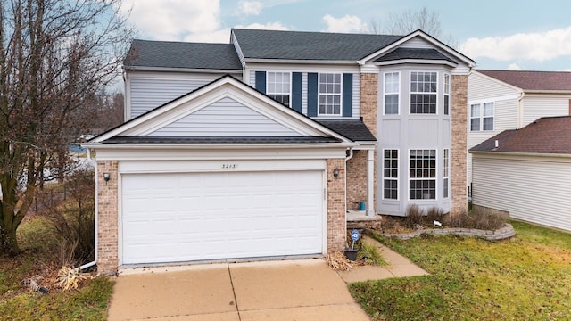 view of front facade with a garage