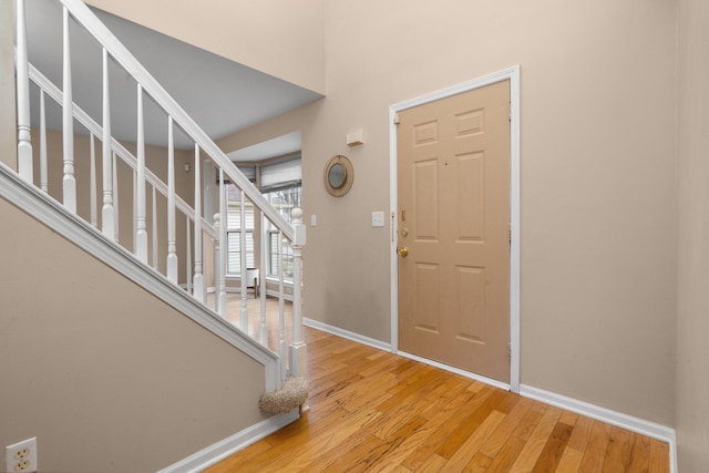 entrance foyer featuring hardwood / wood-style floors