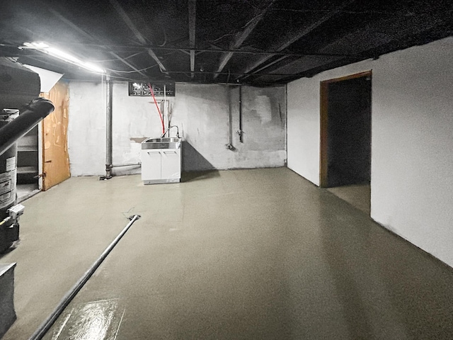 view of basement