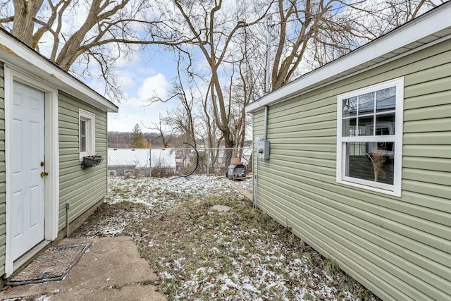 view of snowy yard