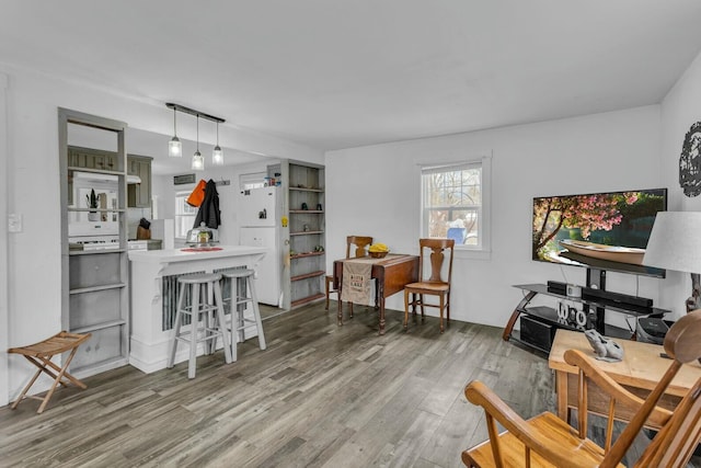 interior space featuring hardwood / wood-style floors