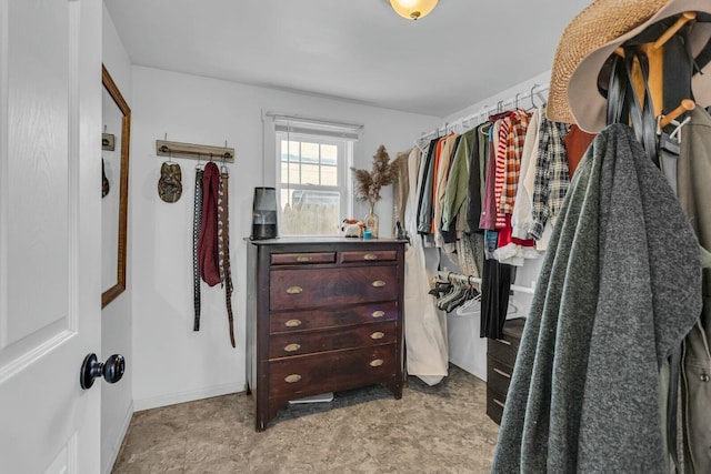 view of walk in closet