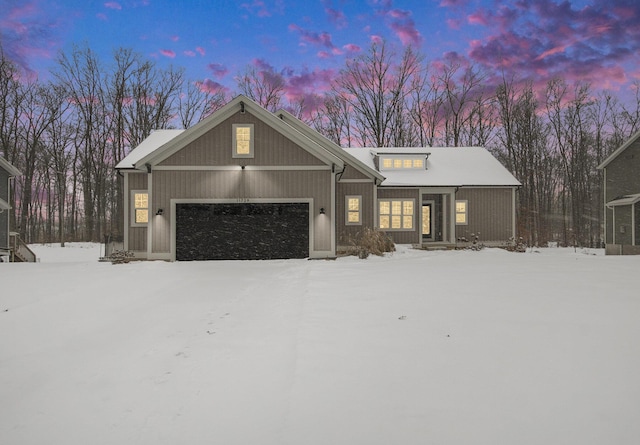 view of front of house featuring a garage