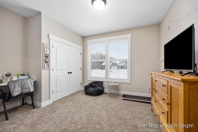 interior space featuring carpet floors