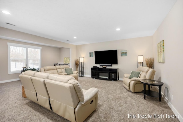 view of carpeted living room