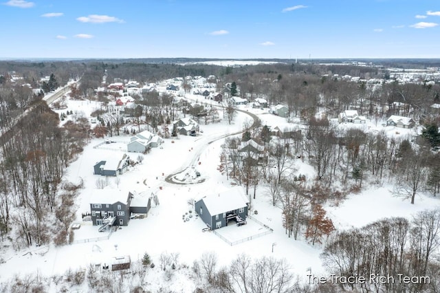 view of snowy aerial view