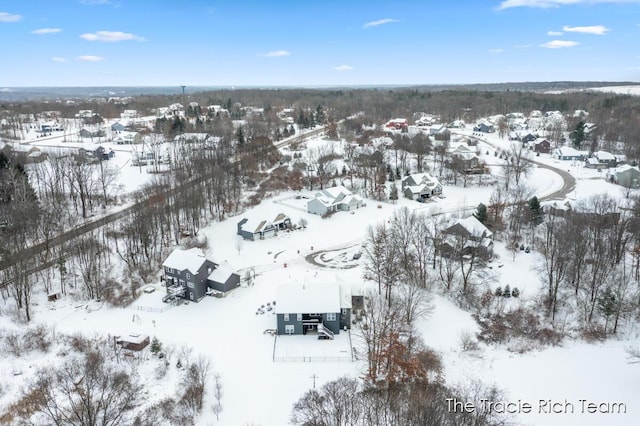 view of snowy aerial view