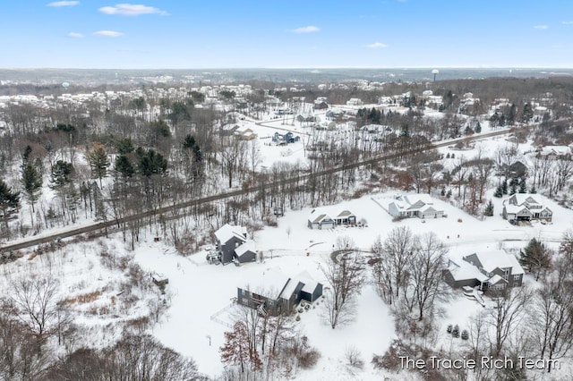 view of snowy aerial view