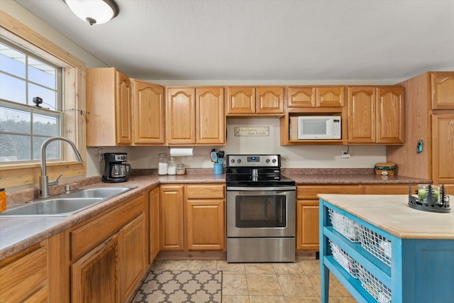 kitchen featuring sink and electric stove