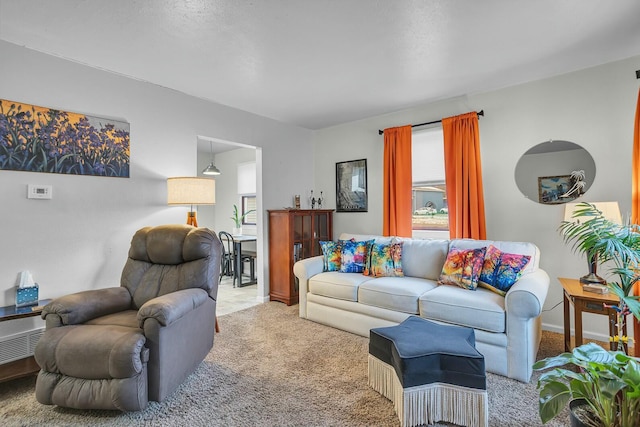 view of carpeted living room