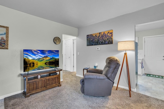 view of carpeted living room