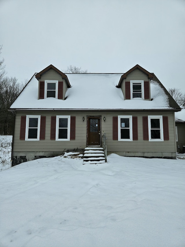 view of new england style home