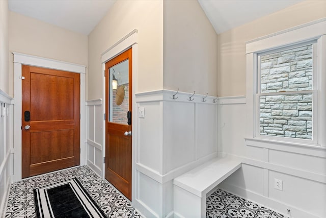 mudroom with a wealth of natural light