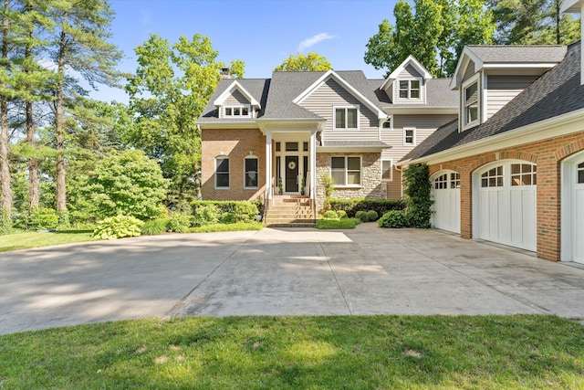 view of front facade with a garage