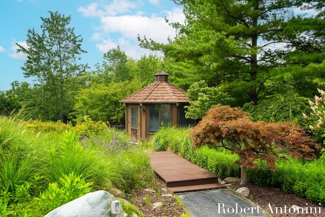 view of property's community featuring a gazebo