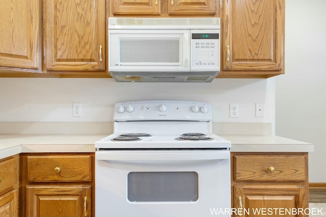 kitchen with white appliances