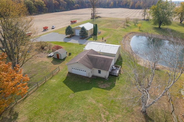 drone / aerial view featuring a rural view