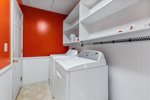 laundry area with washer and clothes dryer