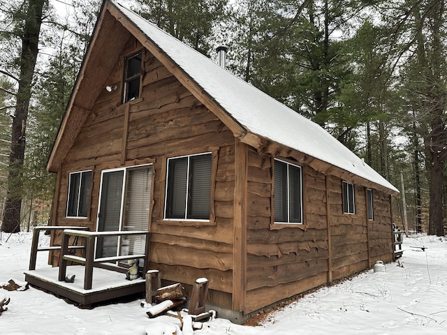 view of snowy exterior