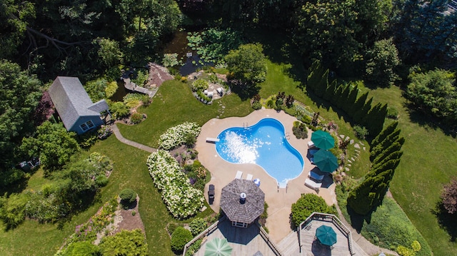 birds eye view of property