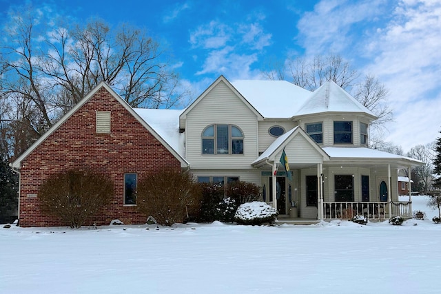 view of front facade with covered porch