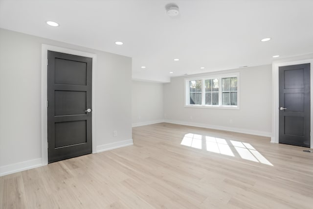 interior space featuring light wood-type flooring