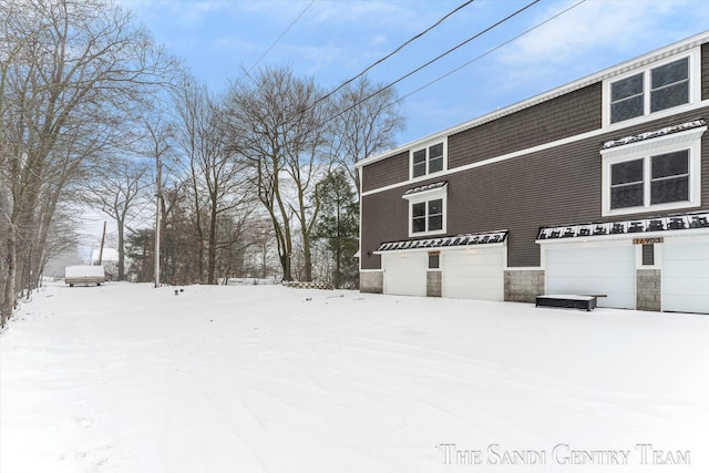 view of snowy exterior