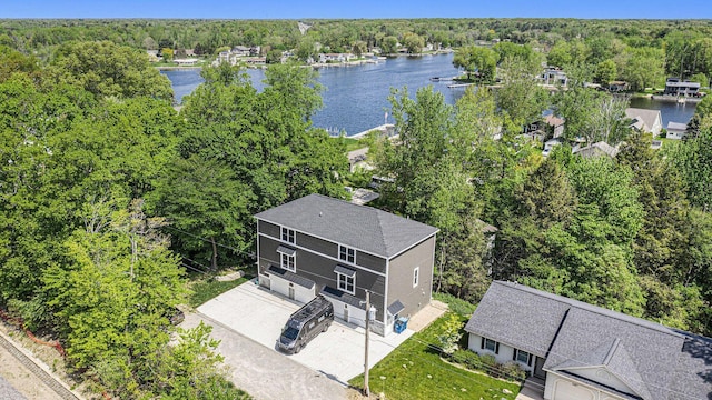 16905 Highland Ave, Spring Lake, MI 49456 - view from above of property with a large body of water and a forest