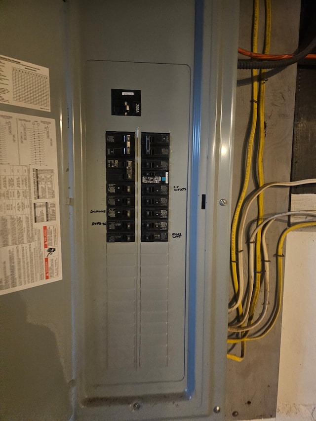 utility room featuring electric panel