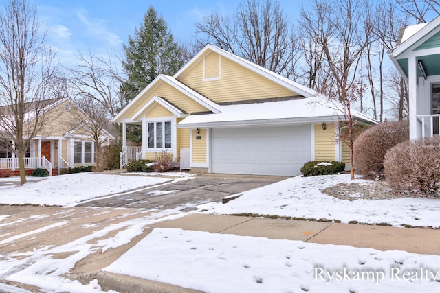 view of front of house featuring a garage