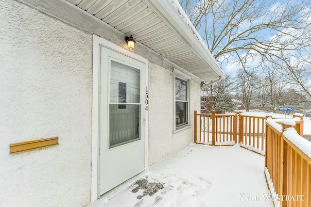 exterior space with a wooden deck