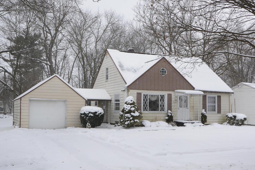 bungalow with a garage